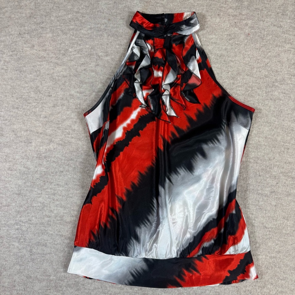 Feathers Red and Black Mini Dress